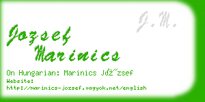 jozsef marinics business card